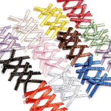 50 piezas/paquete Cinta de cuadro Vichy con lazo, accesorio de ropa para caja de regalo y decoración de lazo DIY, adecuado para invitaciones de boda rústicas, lazos, guirnaldas, manualidades DIY, decoración navideña, decoración de hogar DIY, fiestas de boda y envoltura de regalos