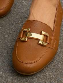 Women Loafers Shoes - 駝色 - 查看 3