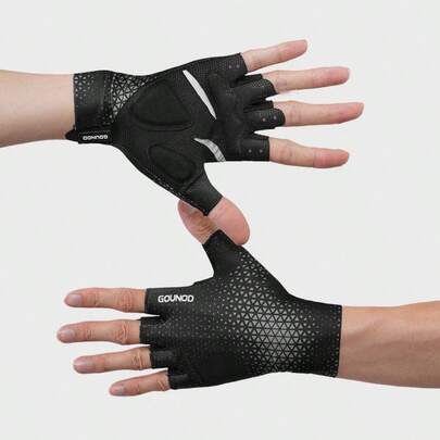 1 Pair Professional Breathable Fingerless Gloves, Unisex For Fitness, Fishing, Cycling