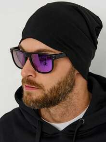 1/2/4pcs Cotton Casual Elastic Skull Cap Beanie, Unisex Loose Lightweight Brimless Hat