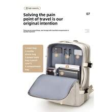 1 Piece Of Nylon Fabric Large Capacity Backpack With Dry And Wet Separation, Suitable For Travel And Short Distance Business Trips