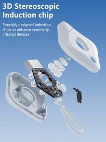 Mini Intelligent Chargeable Camera Detector, Hotel Anti-Peeping Monitoring Infrared Scanning Detection Device - White - View 5