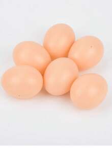 6/3/1 件逼真塑料恐龙蛋玩具，假彩绘耐用鸡蛋，早餐鸡蛋