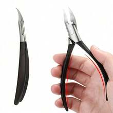 1 buc. clește de cuticule din oțel inoxidabil în formă de banană, trimmer pentru cuticule, pilă pentru unghii încarnate, clește de unghii multifuncțional pentru manichiură și pedichiură