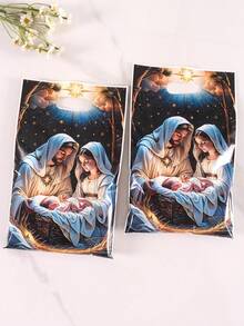 10/20/50 chiếc Túi quà Giáng sinh bằng nhựa Thiết kế cảnh Chúa Jesus ra đời Túi cầm tay có thiết kế Bethlehem Đêm đầy sao theo mùa Mùa đông xứ sở thần tiên Túi quà tặng đa năng Đồ trang trí Giáng sinh vui vẻ cho gia đình Năm mới 2025 2026 Túi đóng gói quà Giáng sinh Đồ trang trí Giáng sinh Đồ ngủ Giáng sinh Quà tặng Giáng sinh Đồ trang trí Giáng sinh - Nhiều màu - Xem 6