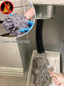 40/70cm Dryer Vent Cleaning Brush, Lint-Cleaner Tool To Clean Dryer Vents, Home Dryer Vent Duster, Laundry Room Cleaning Supplies, Effectively Removes Stubborn Lint Buildup From Vents And Hoses, Helping Keep Dryers Running Safely, Smoothly For Longer - Black - View 9
