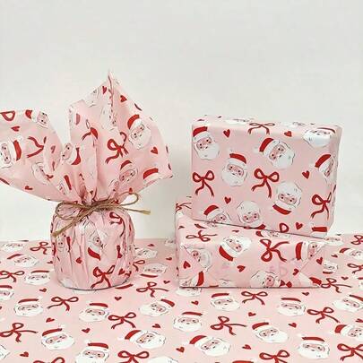 20pcs Christmas Gift Wrapping Paper, Party Decoration Art Paper, Suitable For Gift Packaging, Bouquet Packaging, Art Crafts, DIY, Packaging Bags, 4 Colors To Choose From