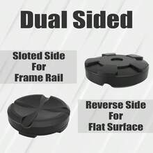 AT83502T - 3AB Torin 10 - Protector de riel de Marco ranurado en Cruz 10 Color Negro, Paquete de 1 - Almohadilla jack de 4 pulgadas - Ver 2