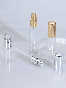 56件組便攜玻璃香水分裝瓶，10ml/5ml/2ml/3ml迷你旅行可重複填充瓶，鋁製噴霧瓶附細霧噴嘴，金色與銀色，含6件分裝工具，無味，旅行分裝瓶套組，迷你洗手液分裝瓶，香水分裝 - 彩色 - 查看 12