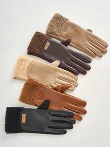 Găng tay cảm ứng dành cho nữ, dày dặn, ấm áp, chống gió, chống thấm nước, đi xe máy, đạp xe mùa thu/đông - Nhiều màu - Xem 2