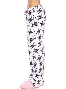 Women's Plush Pajama Pants - And Cozy - Skulls - View 2