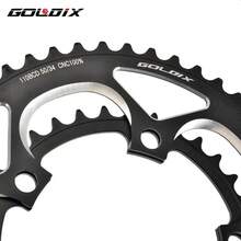 GOLDIX 110BCD 50-34T Road Bicycle Crankset, Dual Chainring, Suitable For 9/10/11 Speed Folding Bikes - Black - View 6
