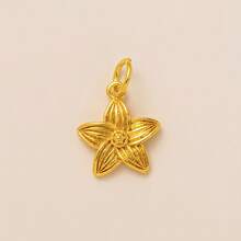 1pc Colorful Fashionable Pearl Lucky Clover Coconut Tree Flower Zirconia Natural Stone Pendant, Plated With 18K Gold, DIY Jewelry Accessories, DIY Necklace Accessories, Bracelet Accessories, Keychain Accessories, Easy To Match, Can Be Worn As An Exquisite Talisman Pendant. - Multicolor - View 9