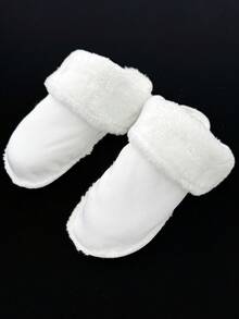 1双保暖绒毛鞋垫，可拆卸绒毛鞋垫，适用于带孔鞋，男女通用，秋冬季 - 白色 - 查看 7