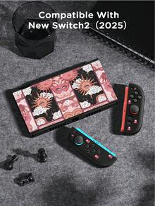 Ayotu 1pc Tarot Theme Compatible With Switch2/Switch NS/Switch OLED/Switch Lite Game Console Protective Case, New Generation, Star & Moon Pattern, TPU Soft Shell, Universal Game Controller Protective Cover, Switch Controller Protective Cover, Switch Gaming Accessories, Anti-Drop, Anti-Slip, Anti-Scratch, Fashionable - Multicolor - View 13