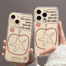 Funda de teléfono transparente de alta calidad, moderna y creativa, con patrón minimalista de estrella de la suerte de Apple, diseño a prueba de golpes y anticaídas, duradera y resistente a las manchas, adecuada para todas las series de , compatible con  17/17 Pro/17 Pro Max/17 Air/ 16/16 Pro/16 Pro Max/16 Plus/ 15/15 Pro Max/15 Pro/15 Plus/ 14/14 Pro/14 Plus/14 Pro Max/ 13/13 Pro/13 Pro Max/12/12 Pro/12 Pro Max/11/11 Pro/11 Pro Max/XR/X/XS/XS Max. Es el regalo de cumpleaños perfecto para novias, novios, esposos, esposas, amigos o para uno mismo.Novedoso y a la moda, adecuado tanto para hombres como para mujeres. - Transparente 961 - Ver 3
