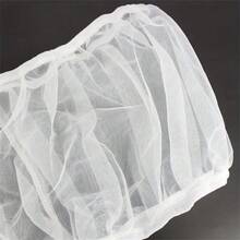 Birdcage Seed Catcher - A Universal Elastic Nylon Net Cover Suitable For Parrot Cages, Featuring A Reusable Lightweight Skirt To Prevent Food Spillage, With Adjustable Round And Square Fencing And A Breathable Design. - White - View 4