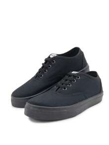 Tenis Casual de Caballero en Lona Negra  Un calzado versátil y cómodo, ideal para el uso diario. 22mx-28mx - Negro - Ver 2