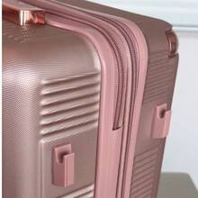 Carry-On Luggage Kit + Toiletry Bag, High Quality, 4 Double Wheels 360 Degree Rotation/ Travel Suitcase - Hoa hồng vàng - Xem 5