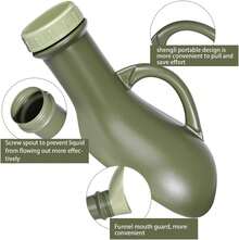Female Urinal Spill Proof, Urinals For Men Spill Proof Nighttime, Unisex Pee Funnel, Portable Women's Urinal, Urination Device For Car Travel, Road Trip Essentials - Green - View 3