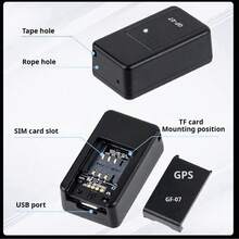 磁性迷你 GPS 定位器，具有实时更新、地理围栏、低电量警报功能 - USB 可充电锂电池 400-1.0mAh，用于车辆安全保障 - 彩色 - 查看 2