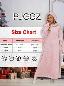 Snuggy Hooded Blanket For Adult, Wearable Blanket Hoodies For Women & Men Warm Cozy Sherpa Sweatshirt With Giant PocketHalloween Christmas New Year 2026 - 1 - 查看 6