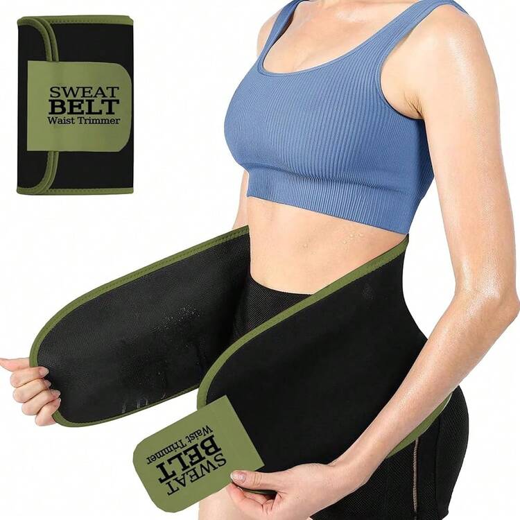 ZPP Waist Trainer For Women And Men, Neoprene Sweat Band Waist Trimmer Belt Slimming Stomach Wrap For Workout - AmyGreen - Xem 1