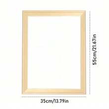 1pc Natural Wood DIY Picture Frame With Numbers Canvas Painting, Simple Decorative Accessories For Oil Paintings Gifts Birthday Graduation - Multicolor - View 31