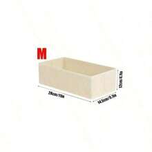 12pcs/6pcs/4pcs/3pcs/1pc Beige Baby Clothes Fabric Compartment Underwear Storage Box, Foldable Deep Drawer Organizer For Socks, Bras, Towels, Ties, Newborn Baby Gifts