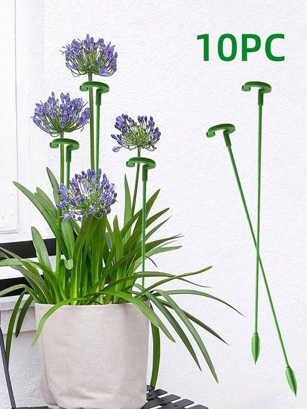 10 peças de suportes para plantas, suportes para vasos de flores, hastes de suporte em forma para plantas
