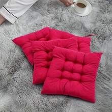 Bộ 1/4 chiếc đệm ghế bằng polyester kiểu dáng giản dị, có thể giặt máy, thiết kế dệt kim bền chắc, hỗ trợ thoải mái, phù hợp với ghế sân vườn, ghế ăn và ghế văn phòng, sử dụng đa năng, kích thước 40x40x5cm, có thể dùng làm đệm ghế phòng khách, đệm ghế, đệm ghế chơi game. - Nhiều màu - Xem 19