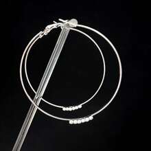 1 Pair & Unique Cross Design Women Hoop Earrings