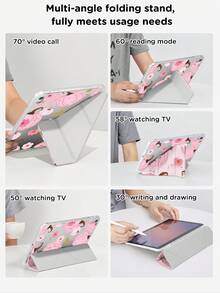 Halloween Pumpkin Dual-Sided Sprayed Acrylic Transparent Crystal Tablet Case Compatible With Samsung Galaxy Tab S6 Lite 10.4, IPad Air 11-Inch (M2) 2024 And IPad 10th Gen - Shock-Resistant, Built-In Pencil Slot, Sleep/Wake Function, Foldable Stands - Perfect Gift For Christmas, Holidays, And New Year