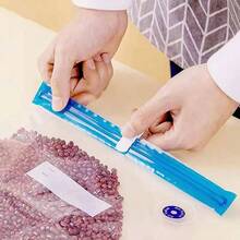 Vacuum Sealer Bags Double Zipper Seal Microwaveable I#E#S: Reusable 8.5 * 8.5in 31 Pcs 24 Pcs Vacuum Zipper Bags 2 Seal Clips 5 Valves Plastic Food Storage Cooking: I#E#S - 8.5*8.5吋袋裝,24個 - 查看 2