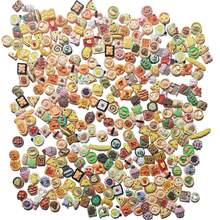 5pcs-50pcs Cute Miniature Food Fridge Magnets, Kitchen Decor Refrigerator Stickers