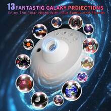 جهاز عرض نجوم، ضوء ليلي للمجرة، جهاز عرض كوكبي منزلي مع 13 قرص صورة، ضوء سماء نجمية لديكور غرفة المعيشة، سديم نجمي حقيقي، عرض كوكبي لغرف نوم البالغين