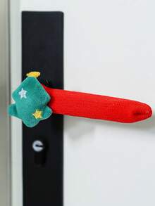 1pc Christmas Door Handle Decorations, Santa Claus Door Handle Gloves, Christmas Tree Decorations, Christmas Decoration Cartoon Protective Covers, Santa Claus Door Handle Gloves, Christmas Tree Decoration Room Protective Covers, Christmas Decoration Pendants, Holiday Party Small Gifts, Room Coverings