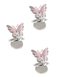 Support de téléphone en forme de papillon et mignon, rotation à 360°, repose-doigt réglable de haute qualité et brillant - universel, compatible avec , tous les smartphones, accessoires de téléphone mignons, support de bague de téléphone lumineux, accessoires de téléphone portable, support de bague de téléphone portable