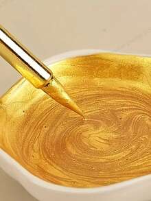 金银丙烯颜料 (100ml) - 鲜艳亮丽，防水防褪色，适用于画布、岩石、织物、陶瓷等多种表面 - 适合艺术家和初学者，是感恩节、圣诞节、生日礼物、返校季、学校用品的完美选择 - 彩色 - 查看 6