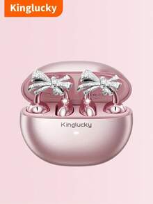 Kinglucky Clip-On Earbuds, Open-Fit Wireless Bluetooth 5.4 Headphones With Microphone, 50-Hour Battery Life, Noise Cancelling, Waterproof, Sports Earbuds, Comfortable For Workout, Compatible With IOS And Android Phones, Gaming Headset With Speaker And Microphone, Holiday Gift, Valentine's Day Gift, Christmas Gift, Essential For Autumn/Winter Vacation, Must-Have For Camping And Travel, Travel Accessories, Camping Supplies - 蝴蝶結 - 查看 10
