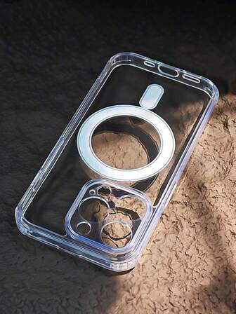 Funda de teléfono magnética y transparente de alta gama compatible con modelos de 17, 16, 15, 14, 13 y 12 Pro Max, diseñada para carga inalámbrica y resistencia a golpes, con 35-40 imanes robustos, y la parte trasera de acrílico permanece transparente sin amarillear.