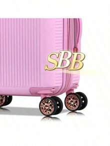 High Quality Carry-On Suitcase, 4 Double Wheels, 360 Degree Rotation, 9kg - Baby Pink - View 3