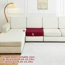 1件装防水玉米绒弹力沙发垫套客厅弹力沙发垫套家居装饰沙发套 - 酒紅 - 查看 16