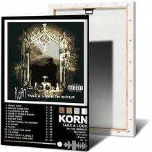 Tranh treo tường (1/3 tấm), khung tùy chọn, trang trí tường, trang trí phòng, bộ tranh áp phích ban nhạc Korn Vintage Metal, tranh nghệ thuật âm nhạc cổ điển, phù hợp cho phòng ngủ, phòng giải trí, quán bar - Tranh canvas, tranh chân dung, tranh tường Toile. - Nhiều màu - Xem 70