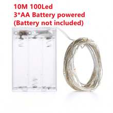 1pc Battery Powered Copper Wire Lights, DIY Fairy Lights, Powered By 3AA Batteries (Batteries Not Included), Suitable For Indoor Bedroom, Living Room, Dining Room, Patio, Garden, Fence, Holiday Decor, Creates Wonderful Ambiance - Star - View 9