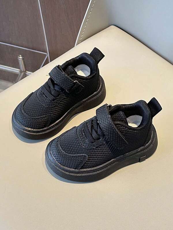 1 Par de Tênis Casuais de Couro Respirável e Sola Macia para Crianças Pequenas, Sapatos Planos Antiderrapantes para Uso Externo, Versáteis para Bebês, Adequados para Primavera, Verão, Outono e Inverno