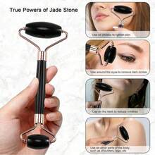 2pcs Facial Beauty Massage Tool Set, With Roller Massager And Scraping Board, Facial Massage Tools, Can Also Be Used For Body And Back, Pink/White/Black Optional, Christmas Gift.