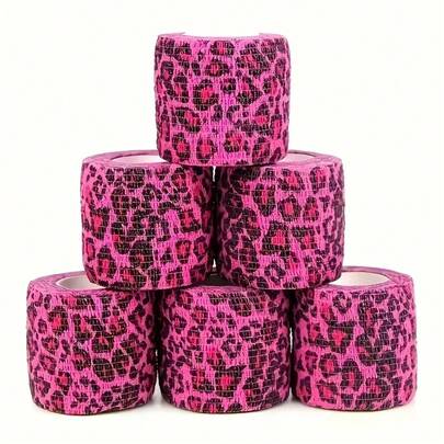 Purple Leopard Print Self-Adhesive Elastic Bandage, Breathable, Tear-Resistant, Suitable For Dogs/Pets Paws, Football, Basketball, Fitness And Various Sports, Indoor Floor Protection, Dog Bandage, Dog Injury Care, Decorative Pet Bandage, Sports Accessories, Sports Protective Gear, Fitness Accessories, Easy-Tear Bandage, Elastic Bandage, Comfortable Wear, Applicable To Pet Supplies, Gym Accessories, Football Accessories, Fashion Tape, Body Tape, Gifts For Men, Gifts For Women, Personalized Gifts