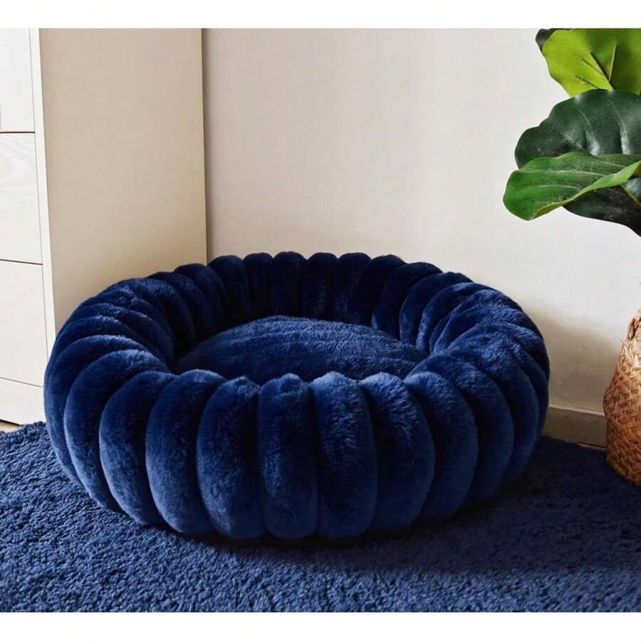 Image showcasing Spindro Dog Bed Small Dogs, Beds Soft Donut Pet Bed Cats - Plush ...