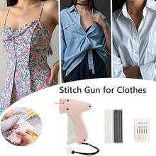 Quick Clothing Label Fastener Gun Set - Mini Pin Style Label Gun, Suitable For Sewing, Quilting, Garment Repair And Holiday Gift Wrapping - Includes 1 Label Gun, 6 Steel Pins, 500 White Plastic Pins And 500 Black Plastic Pins - For DIY, Shops And Home Use